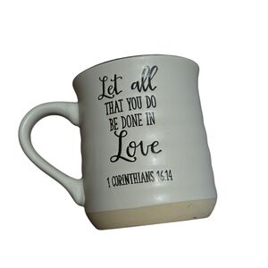Sheffield Home White Ceramic Mug with Scripted Bible Verse